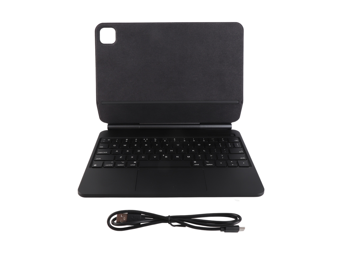 Teclado Com Controle Por Toque Por Aderência Magnética Bt Com Capa Protetora Para Air 4/5 Preto