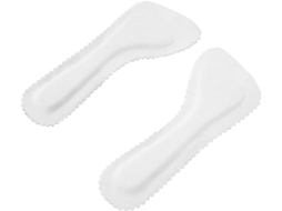 Palmilhas Antiderrapantes Femininas Para O Calcanhar, Em Gel Branco E Couro, Com Suporte Para O Calcanhar, Ideais Para O