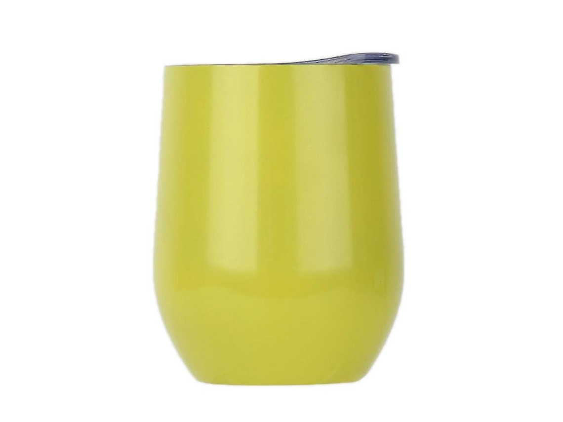 Copo Térmico Para Vinho Em Aço Inoxidável Com Parede Dupla E Isolamento A Vácuo, 355 Ml (12 Oz), Amarelo