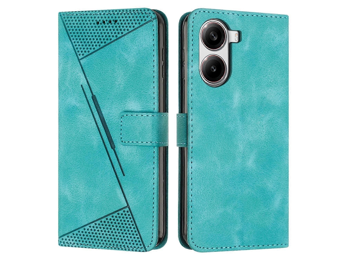 Capa De Celular Dream Triangle Em Couro Com Cordão Longo Para Redmi Turbo 4 / Xiaomi Poco X7 Pro