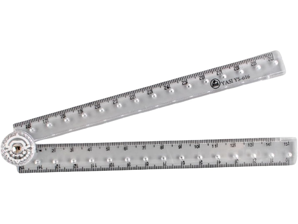 Acrílico Dobrável Régua Para Desenho 0a 30cm 12 Polegadas Engenharia Arquitetônica