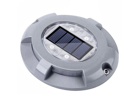Foco Embutido De Solo Led Solar Shield Cinza | Luz Quente E Fria | Conjunto De 6 Unidades Rextech
