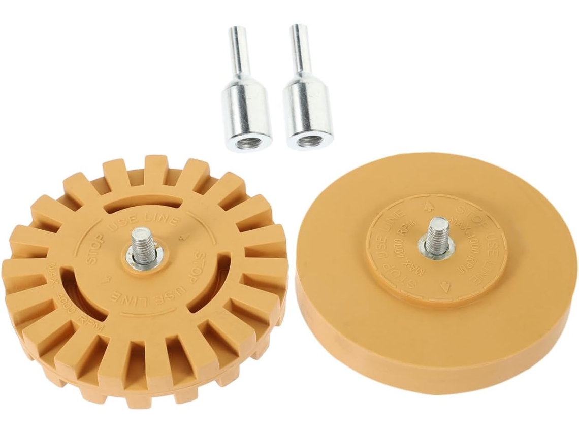 Conjunto De 2 Rodas Borracha Para Remoção Adesivos Automotivos, Com