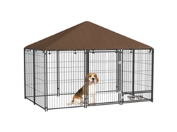 Cais para cães ao ar livre, aço e Oxford, com telhado, espaço amplo, resistente às intempéries S/MARCA
