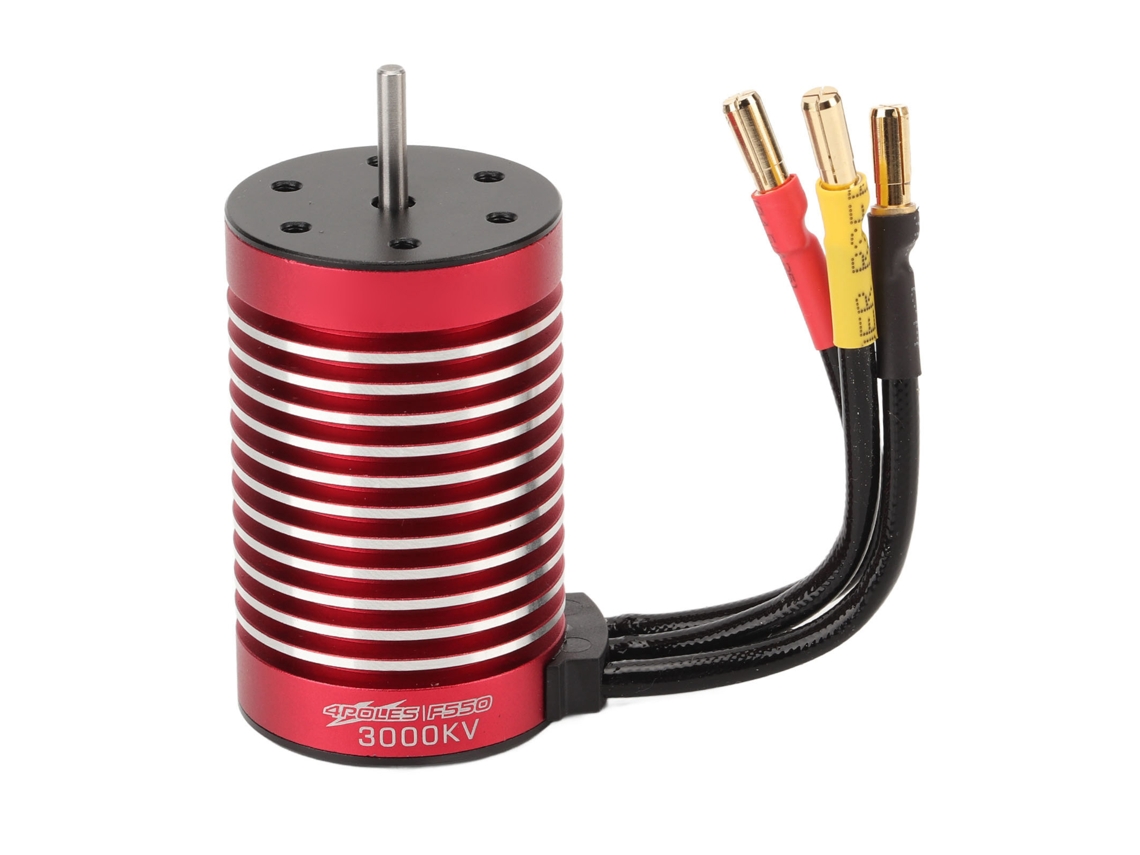 Mali motor Sem Sensor Brushless F550 3000kv 4 Polos para Carros de Controle Remoto 1/10 com Porta de Controle de Temperatura