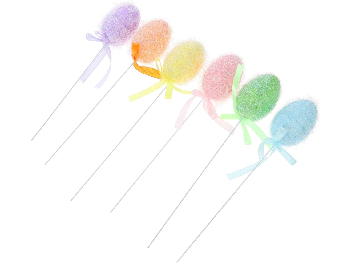 Galhos Artificiais Em Formato De Ovos De Páscoa, Conjunto De 6 Peças, Festas Em Casa. Gokoco
