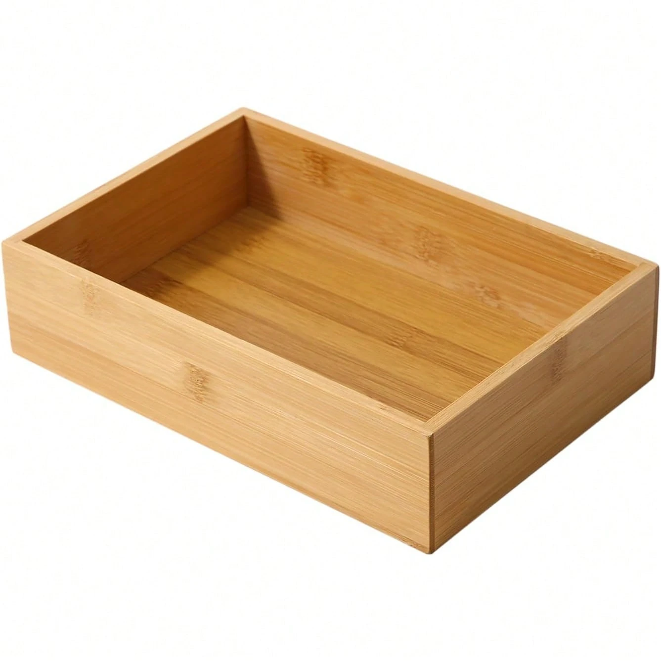 Bandeja Organizadora de Bambu 26,5x17,8cm para Gaveta e Escritório