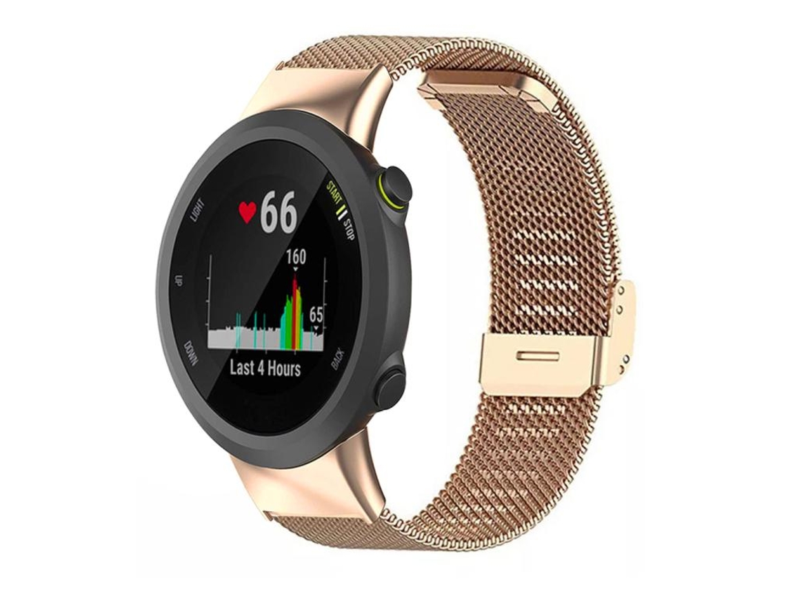 Bracelete para Garmin Forerunner 45 / 45s / Swim 2 metal Milanês ouro rosa XIAOMOYU (18mm)