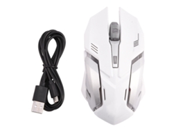 Rato Sem Fio Rato Sem Fio Free Wolf X7 (branco)LAXISCREED (recarregável, Ajuste de Dpi de Multi velocidade)