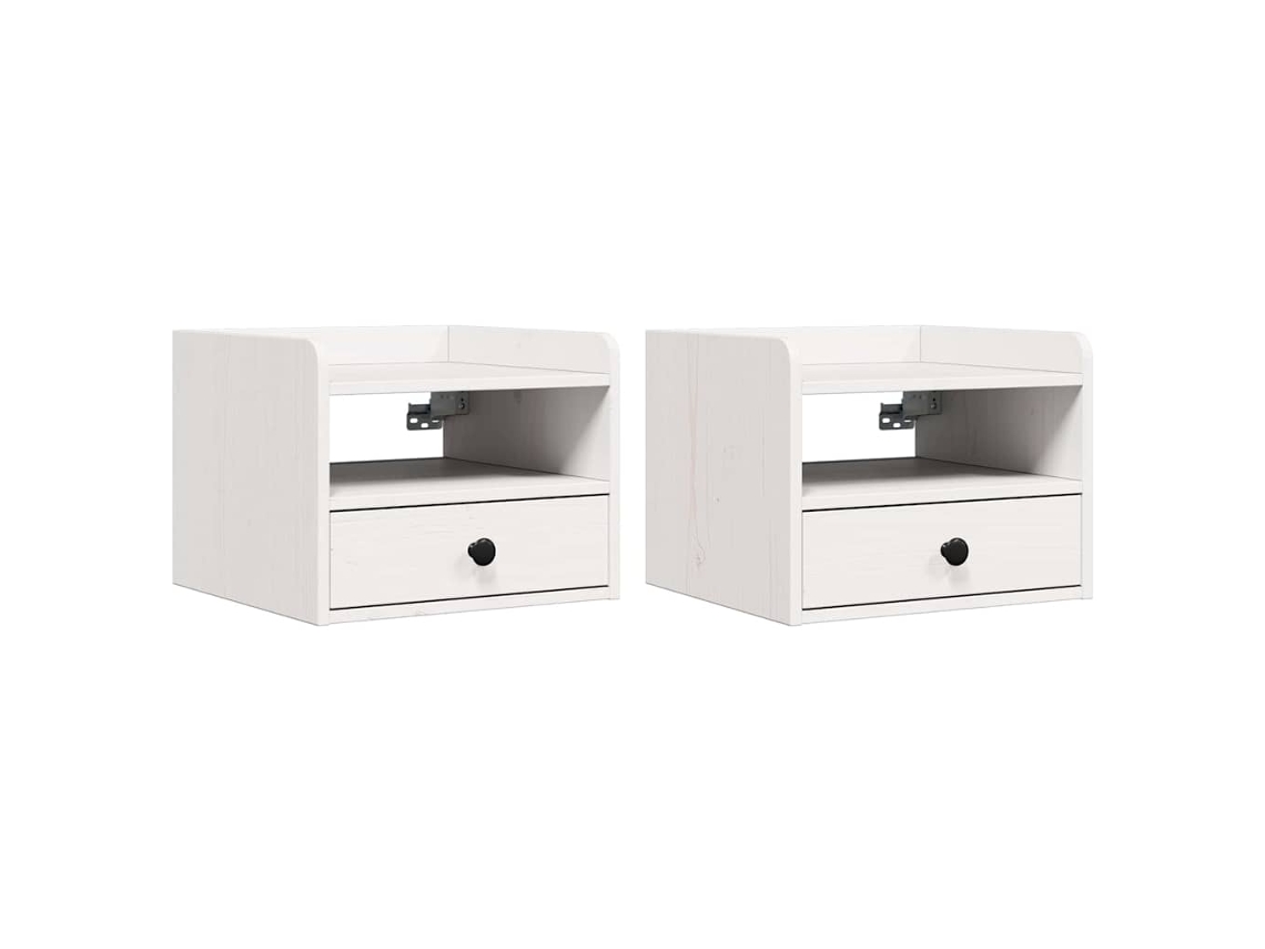 Conjunto de Mesas de Cabeceira com Gaveta Branco 38x36x29,5 cm MAISON EXCLUSIVE