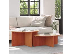 Vidaxl Mesa De Centro 2 Unid. Marrom Cera 79 X 39,5 X 40 Cm