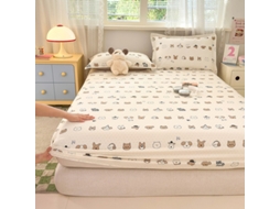 Capa de Colchão, Lençol de Baixo Estampado em Algodão Puro, Ideal para Quarto Infantil com Estampa de Cachorrinho, 90x200cm PANOONA