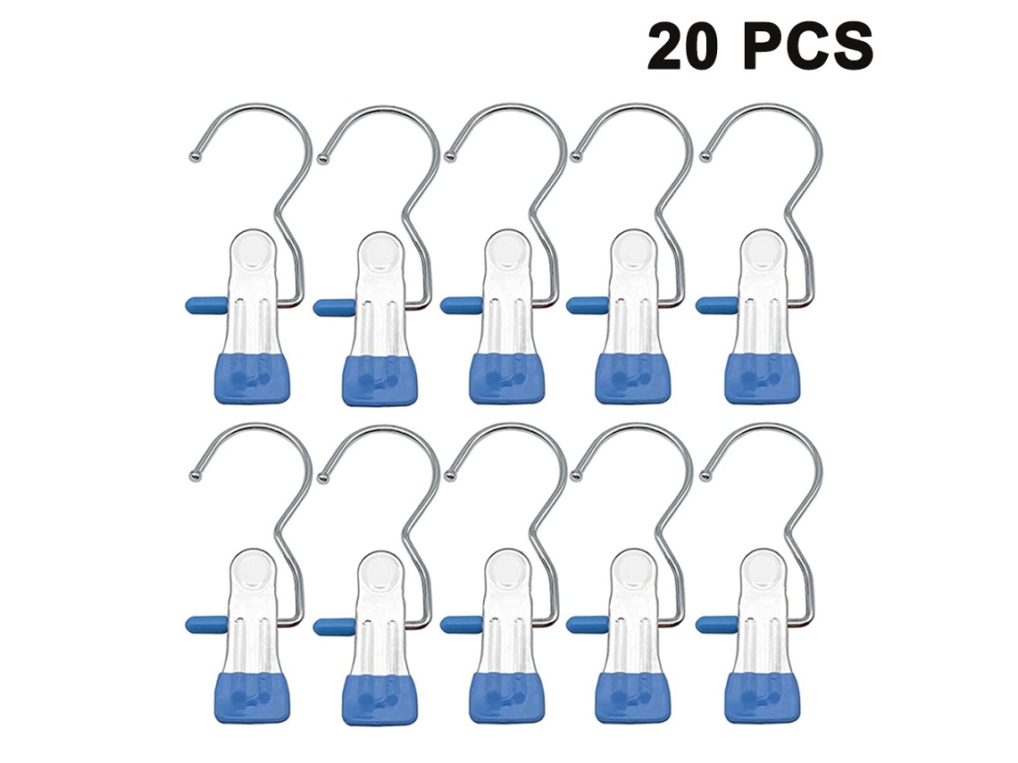 20 Unidades De Grampos De Cabide, Ganchos De Aço Inoxidável Para Meias, Toalhas, Roupa Íntima, Chapéus, Cachecóis, Calças E Roupas De Bebê