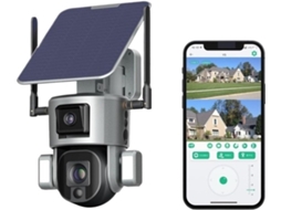Câmera de Segurança Externa 4k 8mp com Energia Solar e 4g, com Tela Dupla. SFUSHOS