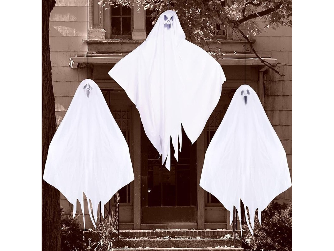 2026 decoraciones de Halloween Ao Ar Livre Linjou 3 Pack, Fantasmas Pendurados para Festa de Halloween