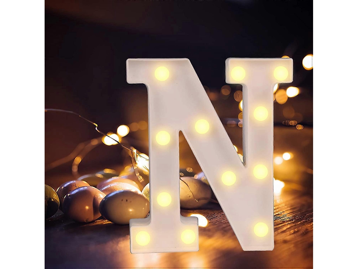 Letras Iluminadas, Letras De Led Com Letras Do Alfabeto, Branco Quente Para Decoração De Festas Em Casa, Bares, Casamentos E Festivais Everley891 (l)