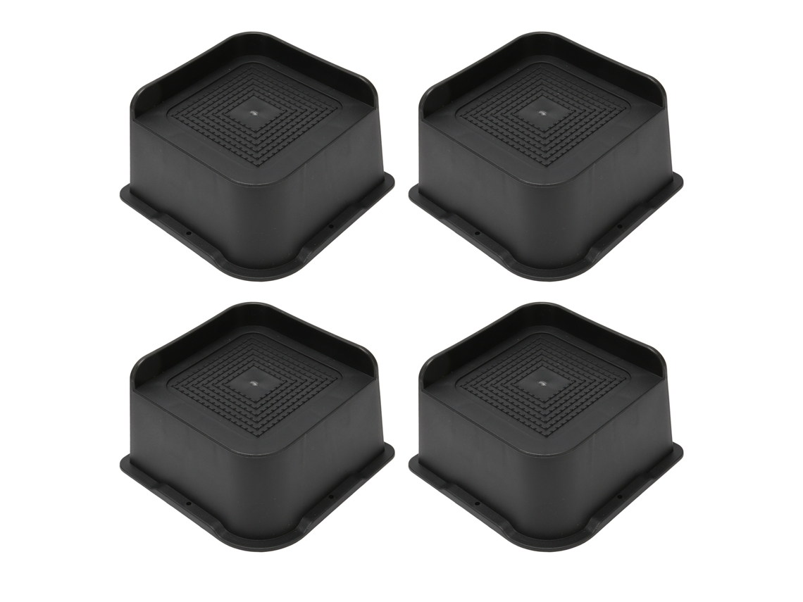 Elevadores De Cama Laxiscreed Em Forma De L Antiderrapantes - Conjunto De 4