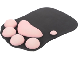 Mousepad de Silicone Amosfun com Formato Pata Gato e Apoio Ergonômico para o Pulso, Ideal Jogos Uso em Mesas.