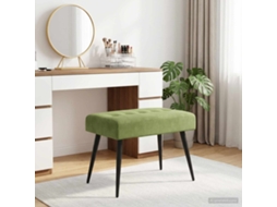 Vidaxl Banco Com Botões Estofados Verde Claro 60 X 40 X 45 Cm Veludo