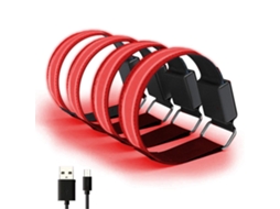 Ycnm-4 Pulseiras Led Recarregáveis Para Corrida E Ciclismo