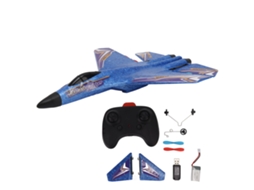 Walshlxq avión de Control Remoto Rc Fácil de Montar Altura 100m Prevención de Colisiones Juguete Azul