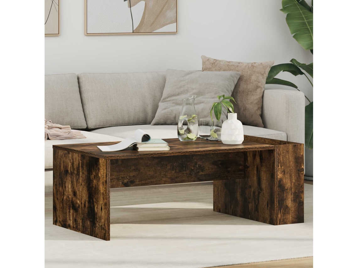 Vidaxl Mesa De Centro Carvalho Defumado 95 X 50 X 34 Cm