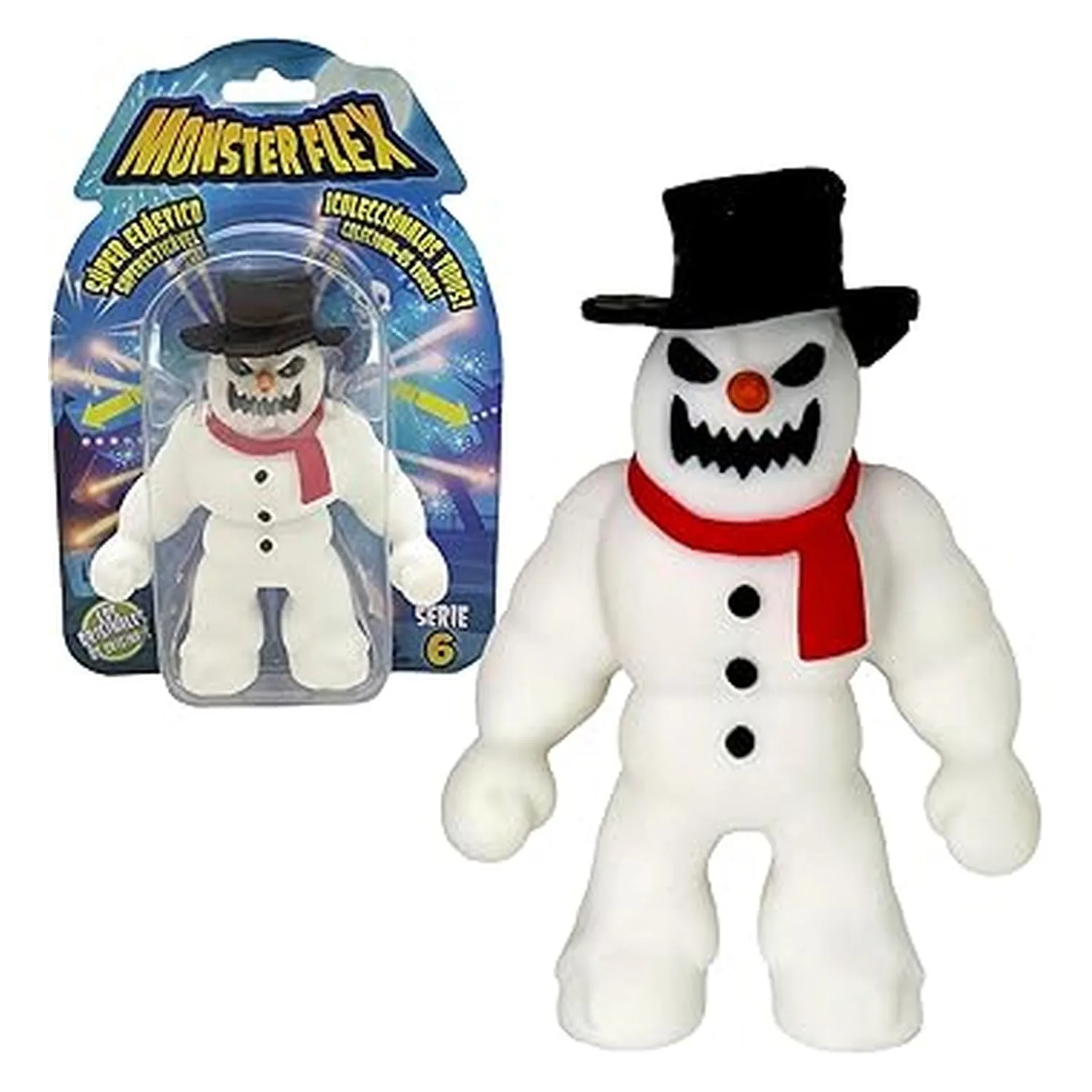 Bizak Monsterflex Snow Badman Figura Extensível 25 cm, Monstros 64390004 Snowbadm Bizakp25