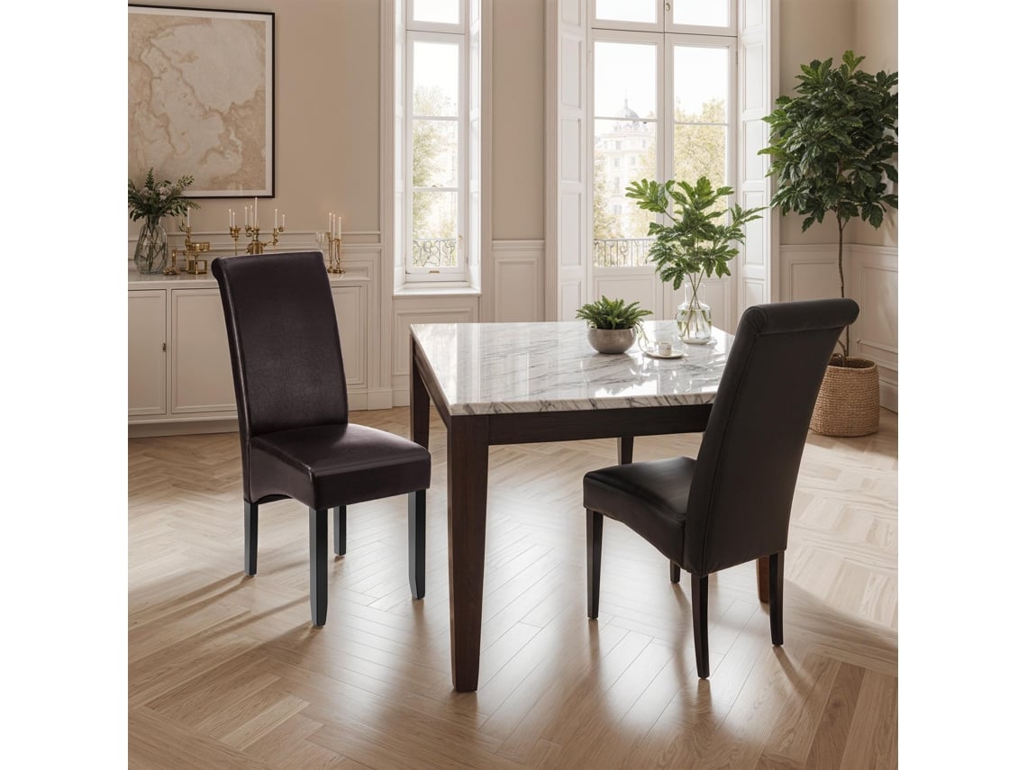 2 Cadeiras TECTAKE de Jantar Ergonómicas