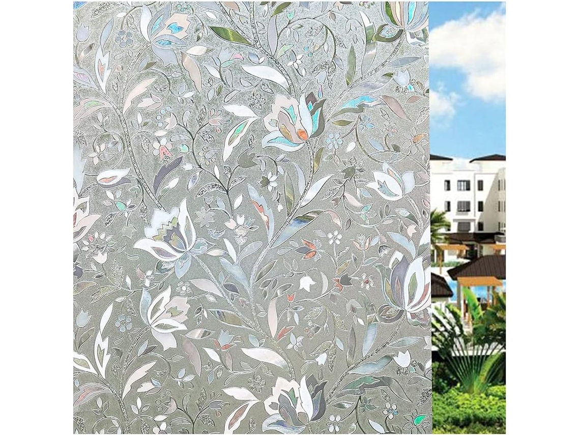 Película Para Janelas Com Aderência Estática, Opaca E Anti, Privacidade