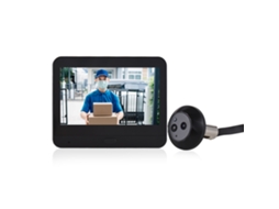 Laxiscreed Olho Mágico Eletrônico Wifi De 4,3'' Com Tela Hd 1080p, Visão Clara E Conexão Wifi Para Portas De Segurança