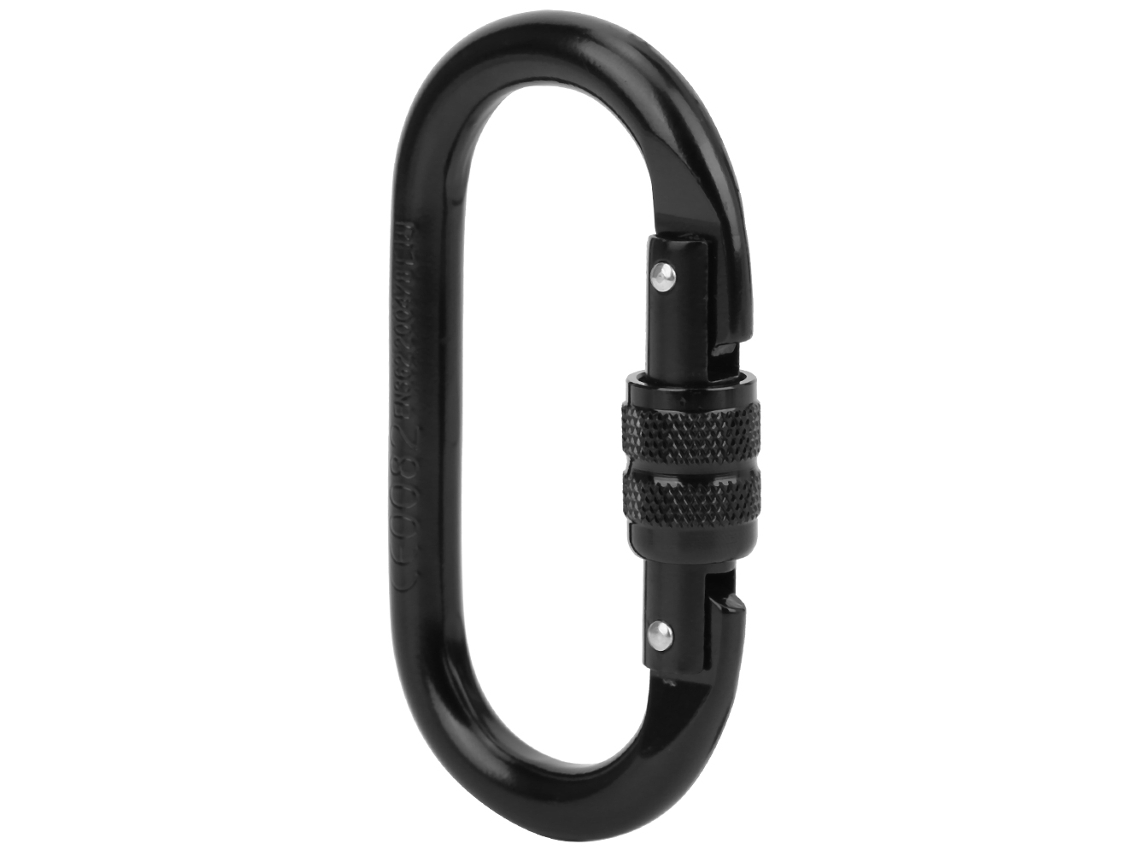 Gancho de Segurança de Escalada Electrophoretic Black
