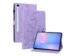 Capa de couro com relevo Lily para tablet e caneta Webake