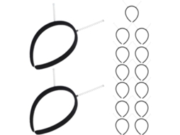 Kit De 15 Peças Para Fazer Tiara Preta De Mola, Acessórios De Cabelo De Pelúcia