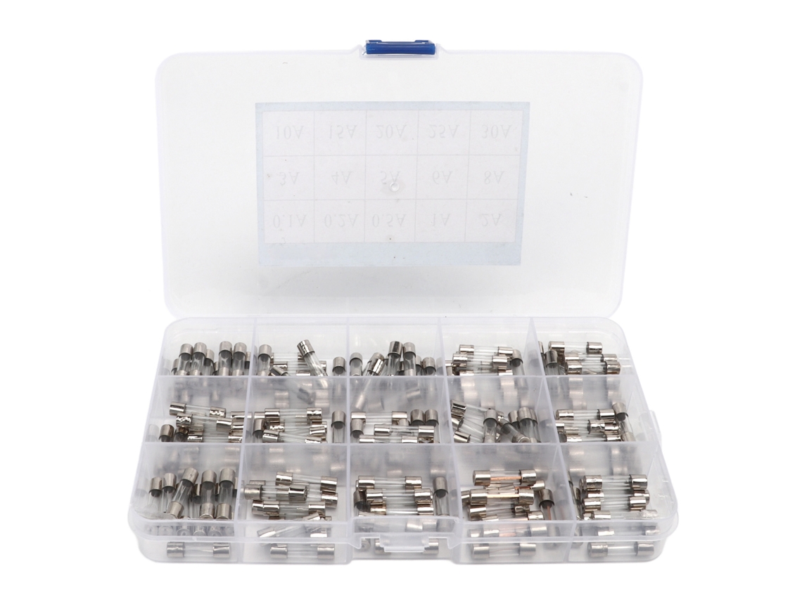 Conjunto De Fusíveis De Tubo De Vidro Laxiscreed Com 15 Tipos, Proteção De Circuito, 0.1a A 30a
