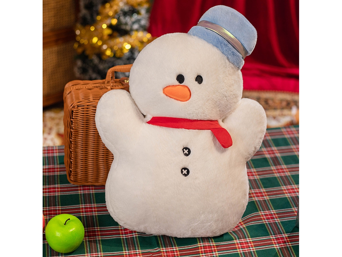 (boneco De Neve Rosa De Natal 45cm) Brinquedo De Pelúcia, Almofada, Decoração