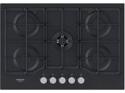Placa HOTPOINT HAGS 72F BK (Outlet Grade A - Gás Natural - 73 cm - Preto)