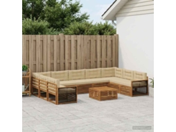 Vidaxl Conjunto De Sofás Para Exterior 10 Pcs Natural E Bege