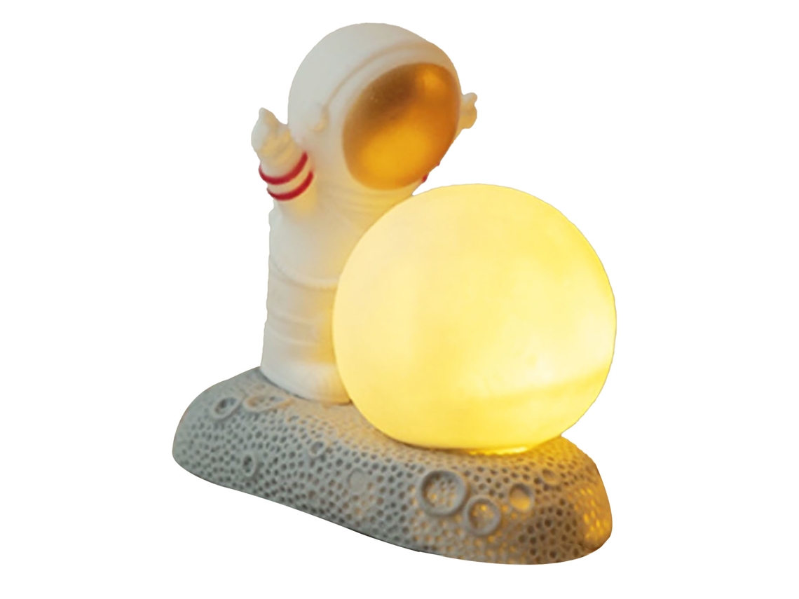 Lâmpada de Mesa Cute Luz Quente Dourada Lunar para Quartos