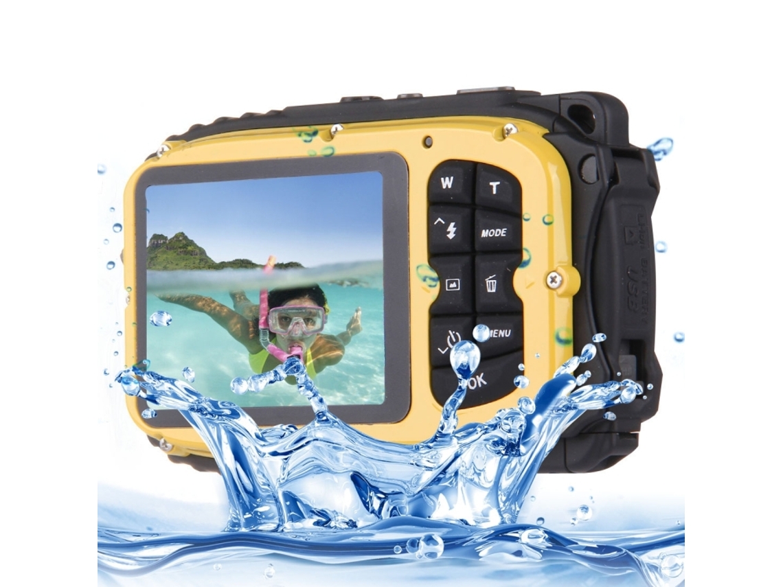 Halinuia Câmera De Ação Dv 5mp Tela 2,7 Polegadas 8x Zoom À Prova Dágua E Choque