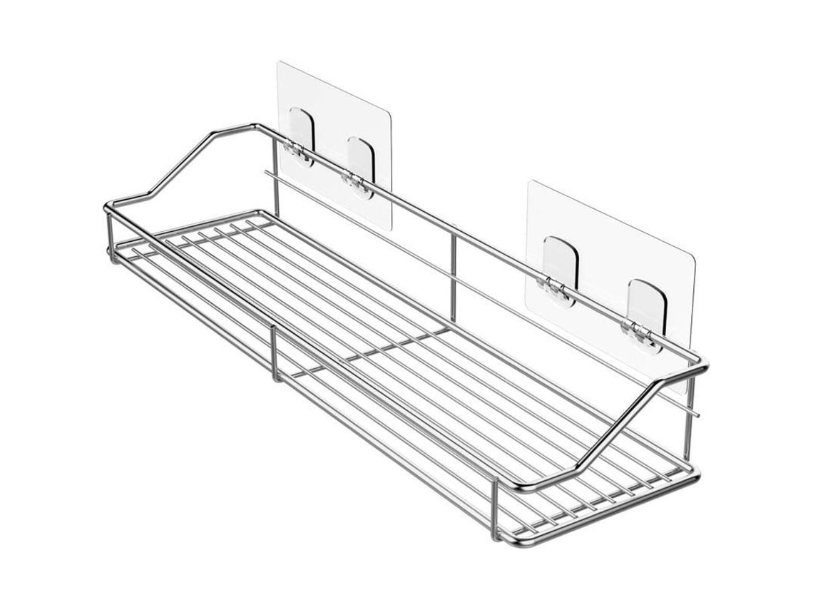 Prateleira de banheiro Nova Line com cesto, aço inox