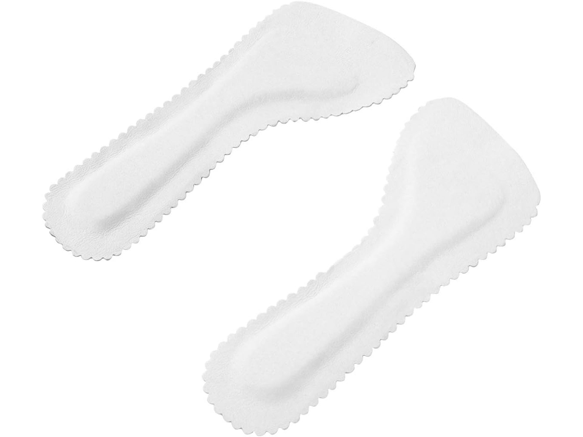 Palmilhas Antiderrapantes Femininas Para O Calcanhar, Em Gel Branco E Couro, Com Suporte Para O Calcanhar, Ideais Para O