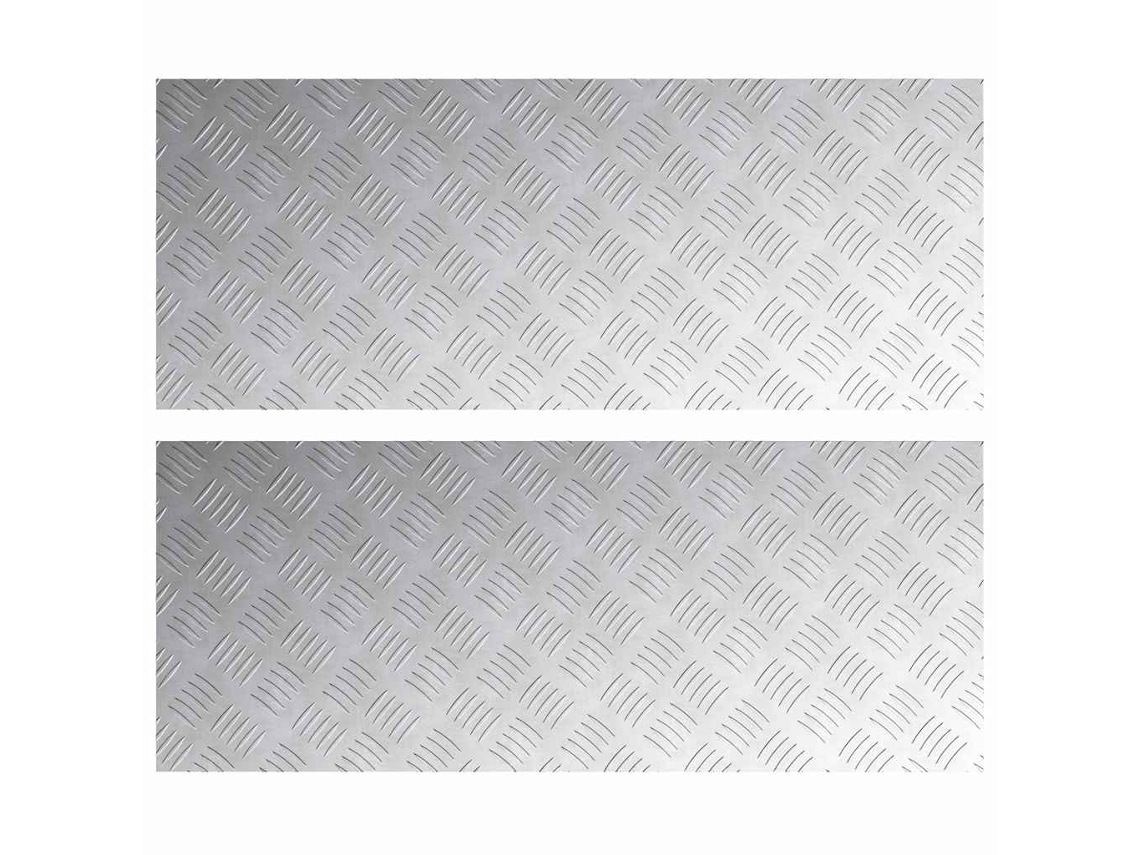 Degrau Retangular 2 Peças Prateado 100 X 40 Cm Alumínio MAISON EXCLUSIVE