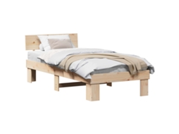 Estrutura da Cama com Cabeceira Natural 75 X 190 Cm MAISON EXCLUSIVE