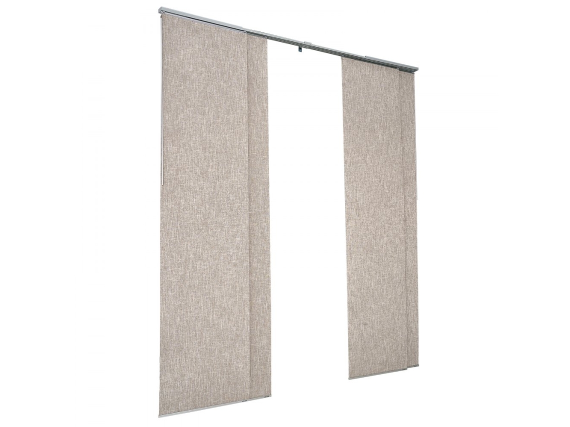 Conjunto De 4 Cortinas Painel Marrom Com Trilho Ajustável E Opacidade Total Tekmaquinas