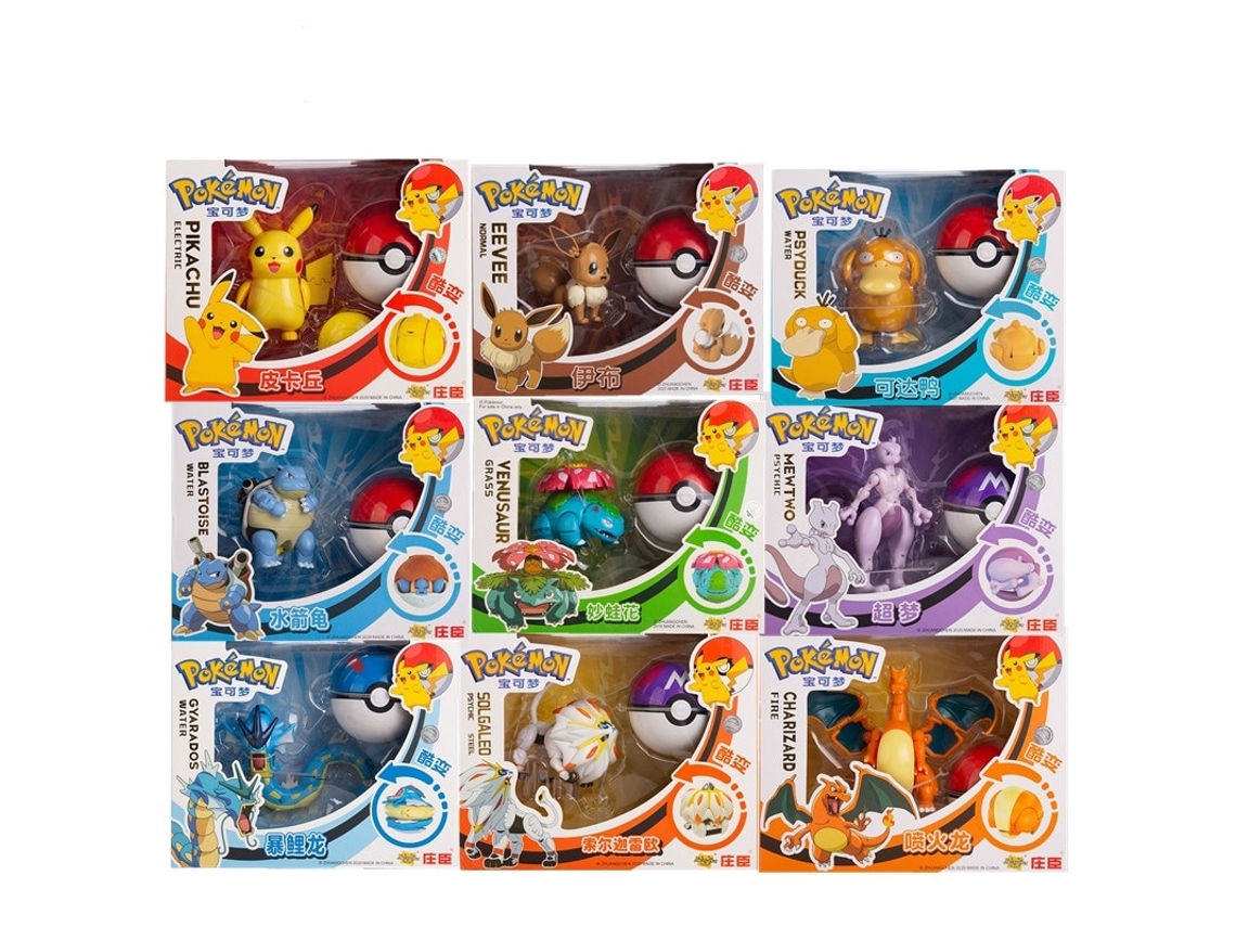 Genuine Pokemon Figures Pocket Monster Pet Elf Ball Box