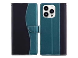 Capa De Couro Bicolor Com Relevo Para Celular
