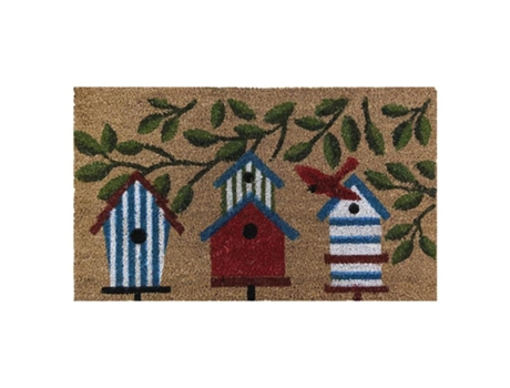 Felpudo Coco Natural Casitas 40x70 Cm Dintex