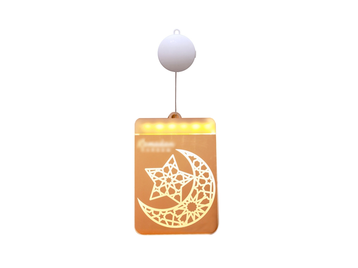 Laxiscreed Lâmpada Pendentes Com Estrelas E Lua Para Decoração Ramadan, Luz Quente