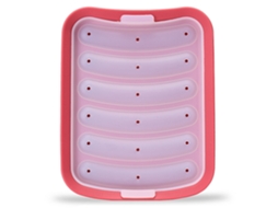 Ferramenta Molde Diy para Salsicha de Silicone Assar Vermelha 2Pcs Vaporizador Cachorro Quente Fazer Salsich UISAVE