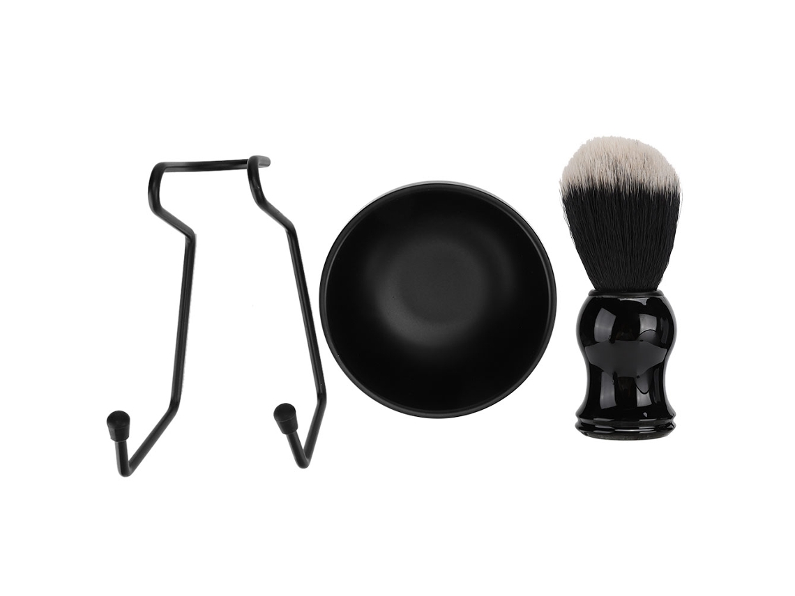 2026 3 Piezas Set Herramientas de Afeitado para Barba Profesional Con Soporte, Cepillo Y Taza de Jabón